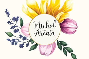 Abstract art background vector. Luxury minimal style wallpaper with golden line art flower and botanical leaves, Organic shapes, Watercolor. Vector illustration