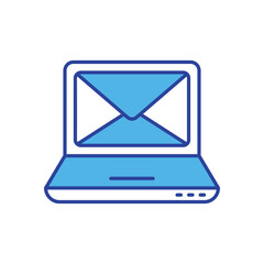 Email Marketing icon isolated on a white background. Vector illustration.