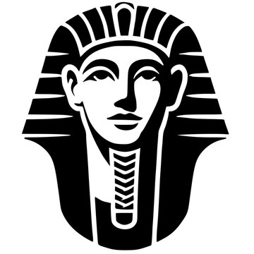 recommend clip art: Ancient Egyptian statue logo silhouette
