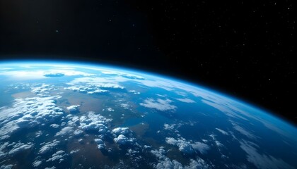 The Earth bathed in sunlight, presenting a stunning perspective of our planet in the cosmos