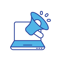 Online Pr icon isolated on a white background. Vector illustration.