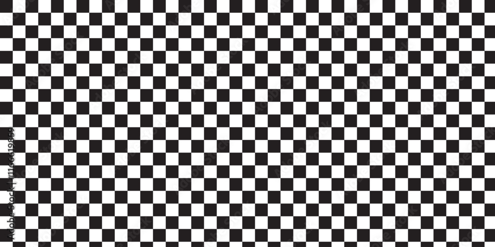 Aufkleber black and white checkered pattern . chess pattern . black and white square background . checkered wa