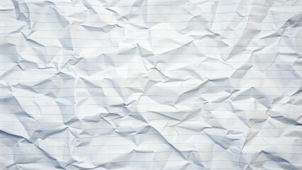 Crumpled lined paper texture with vintage tones, abstract background for school, stationery, or craft projects, minimal design with soft wrinkles and retro aesthetic