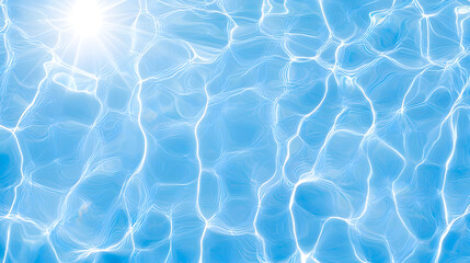 Obraz premium serene blue water surface reflecting sunlight, creating tranquil atmosphere. gentle ripples and patterns evoke sense of calm and relaxation