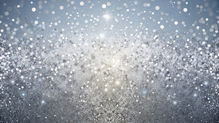 Obraz premium Sparkling icy particles on soft blue gradient