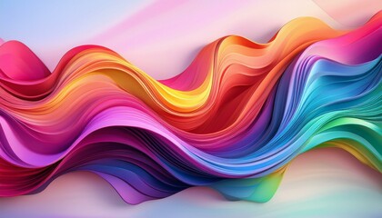 "Bright Rainbow Design: A Vivid Fractal"
