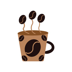 coffee cup clipart design, a cup of hot coffee with beans, coffee mug icon,
hot tea cup symbol with steam sign, coffee mug steamy, Vector icon, coffee cup icon, clipart illustration,