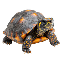Obraz premium A colorful turtle with a patterned shell, showcasing its unique features.