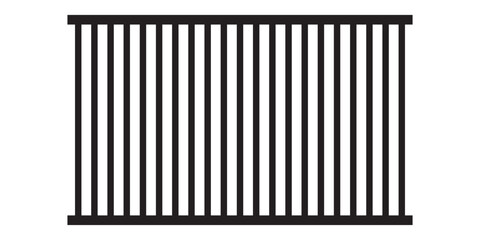 Vector illustration of jail, prison icon on white background. Jail icon vector isolated on white background, logo concept of Jail sign on transparent background, black filled symbol. 