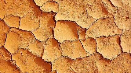 Fototapeta premium A close-up of cracked, dry clay surface showcasing natural textures and colors.