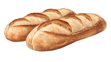 bread isolated on white background