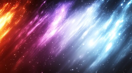 Abstract Cosmic Streaks Of Fire Ice And Light