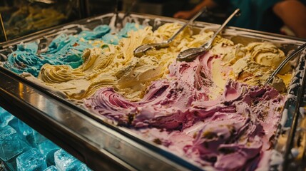 A Colorful Array of Ice Cream Flavors