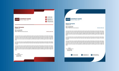 Modern Letterhead Design in Bundle,
Creative Letterhead Design,
Display for Promotional Campaigns, One.