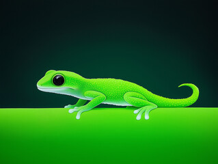 Lime Gecko Sticky Situation Captured