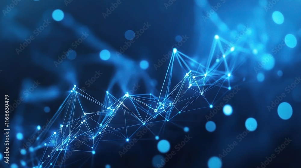 Poster abstract blue background with smooth geometric lines and patterns