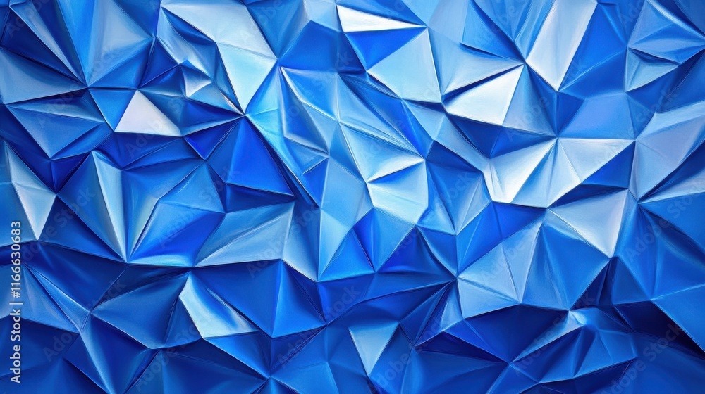 Aufkleber abstract blue background with network of polygons