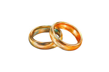 Elegant Wedding Rings Illustration Amidst Chaos