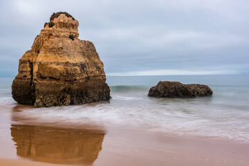 Peaceful Algarve Beach in Portugal, Perfect for a Relaxing Vacation