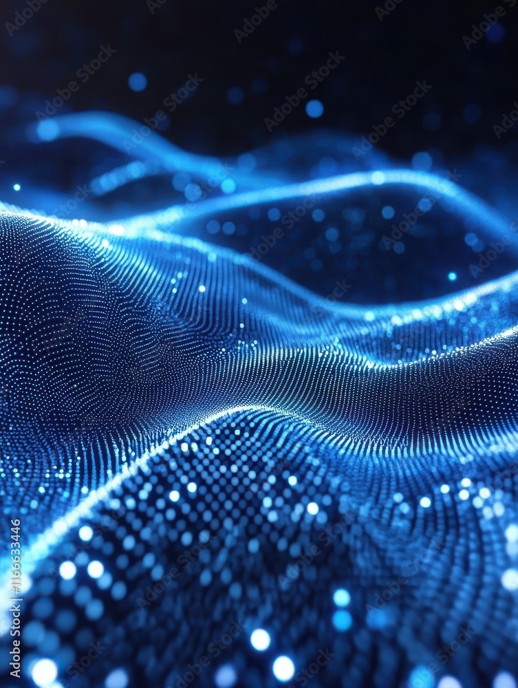Poster abstract blue polygonal background wireframe connected points. technology, innovation, communication