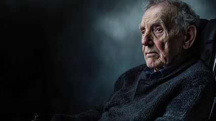 Contemplative Gaze: A Portrait of an Elderly Man