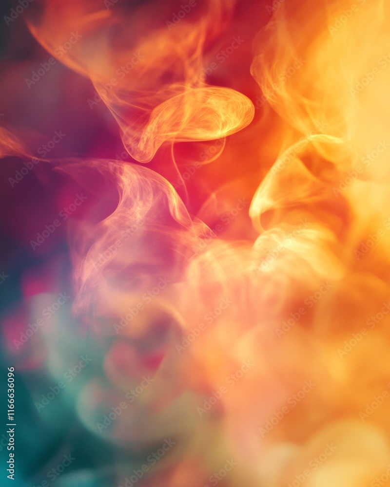 Aufkleber dreamy fluid texture with vibrant colors and blurred patterns