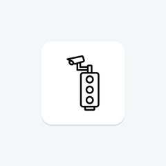 Traffic Camera line icon , vector, pixel perfect, illustrator file