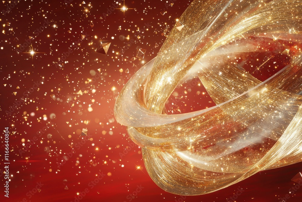 Poster golden geometric patterns illuminate horoscope insights abstract background cosmic vibes digital art