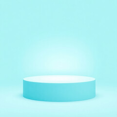 pale blue cylinder on a light blue background
