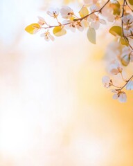 Fototapeta premium Serene Spring Blossoms in Golden Sunlight