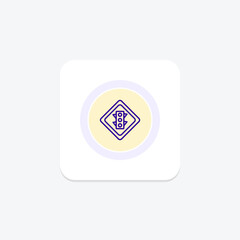 Signal Ahead Sign color circle icon , vector, pixel perfect, illustrator file