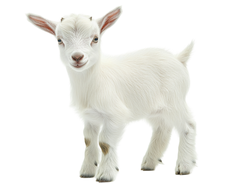 Isolated Baby Goat Standing