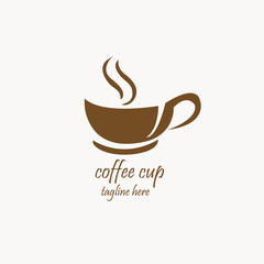 coffee cup icon with modern cup logo design