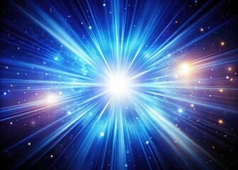 A brilliant white light explodes across the starry night, streaking the galaxy with celestial fire.