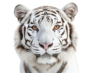 Fototapeta premium Isolated White Tiger Head