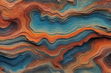 Colorful abstract waves create a dynamic composition resembling flowing materials