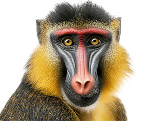 Obraz premium Isolated Mandrill Monkey Head Close-up