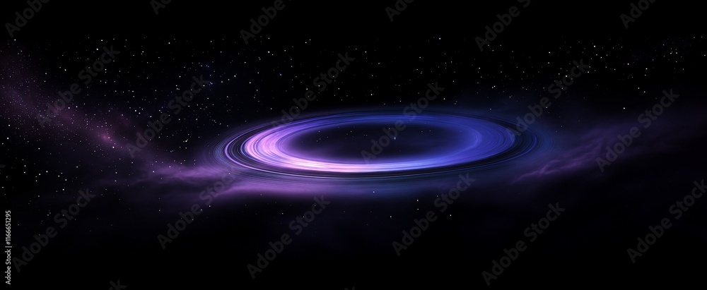 Aufkleber accretion disk of a black hole in deep space.