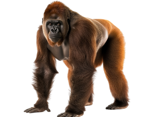 Isolated Gorilla Standing