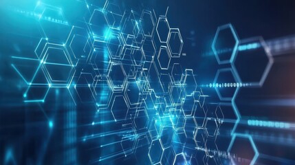 Abstract technology or medical background with hexagons