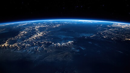 Fototapeta premium view from space, dark blue gradient