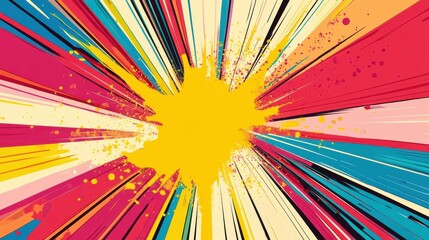 Fototapeta premium Blank colorful comic abstract background template