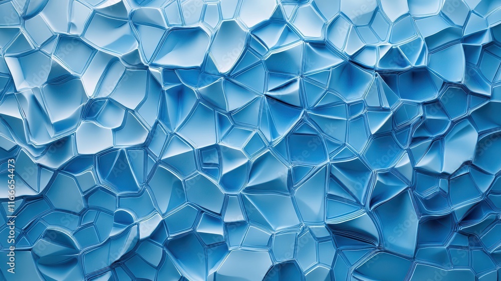 Aufkleber abstract blue background with network of polygons