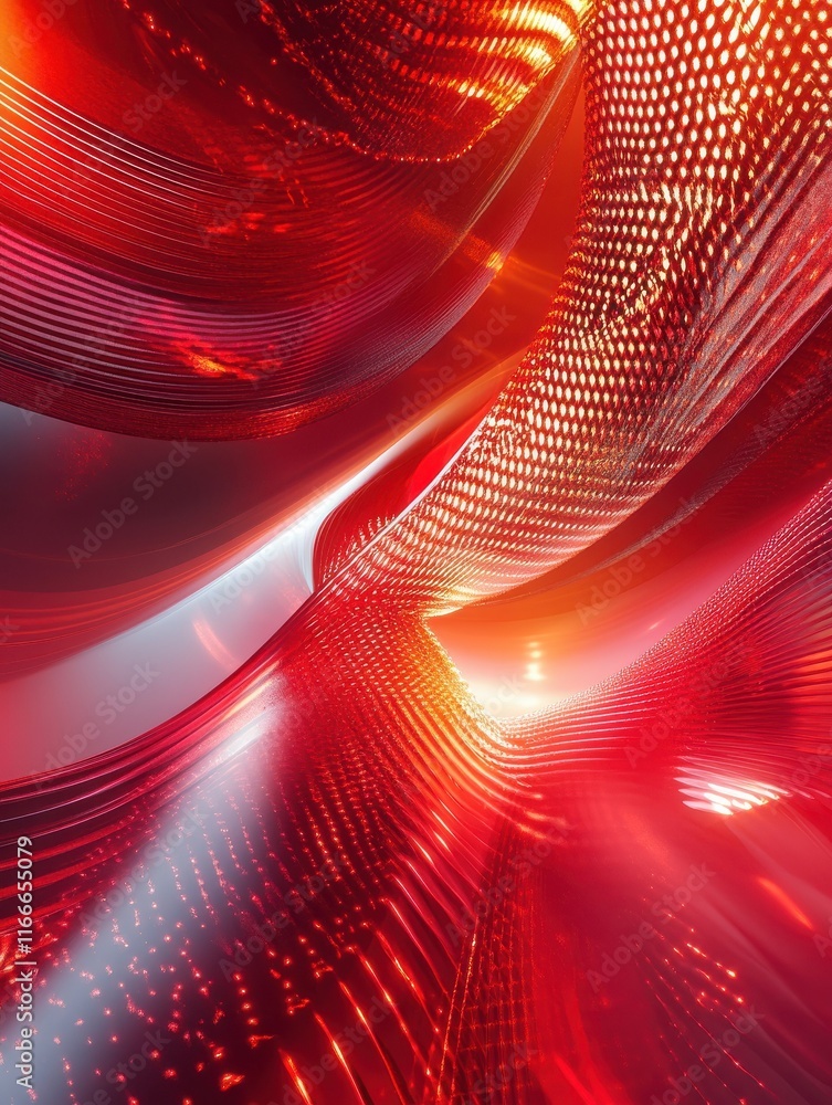 Poster vibrant abstract red technology modern background design with futuristic elements - dynamic digital 