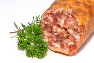 Geräucherte, grobe Bauernbratwurst