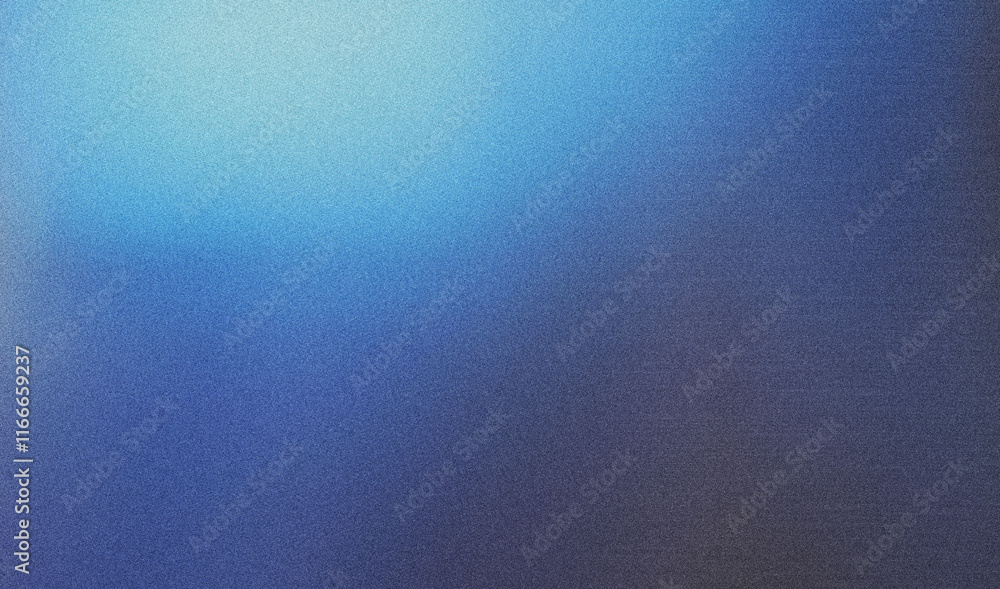 Poster blurred plain blue gradient with light noise effect. background for designers.