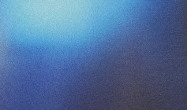 Blurred plain blue gradient with light noise effect. Background for designers.