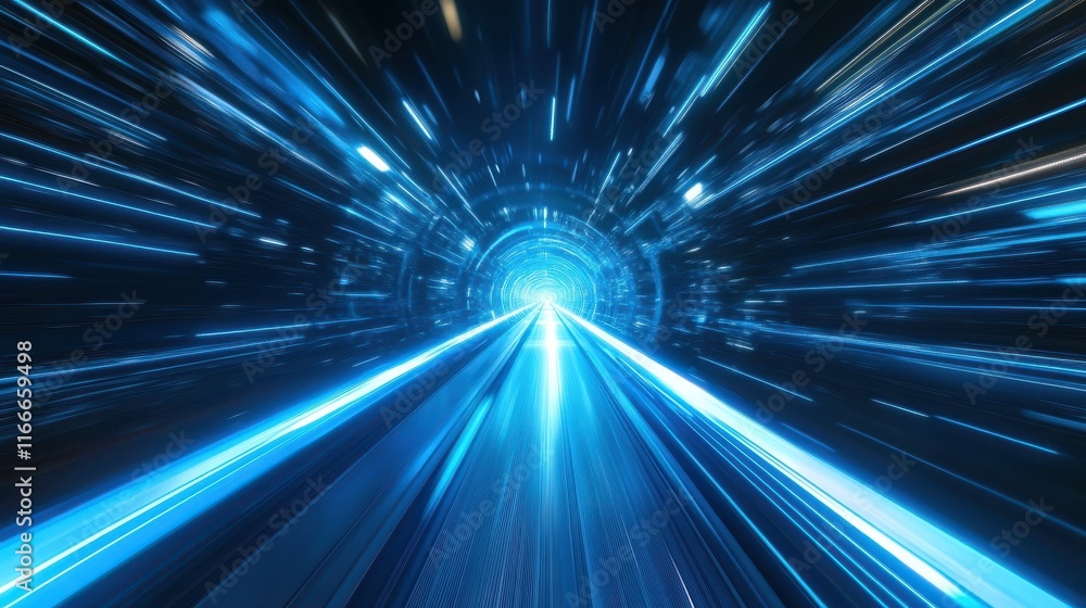 Poster blue abstract technology vector background, speed connection network technology concept, futuristic 