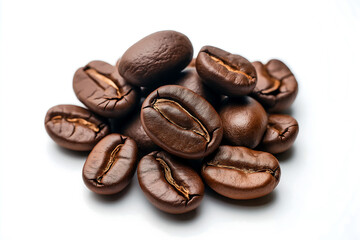 Obraz premium Aromatic Roasted Coffee Beans Close Up Shot: Rich Brown Colors and Detailed Texture