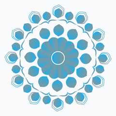 Abstract blue with mandala background art